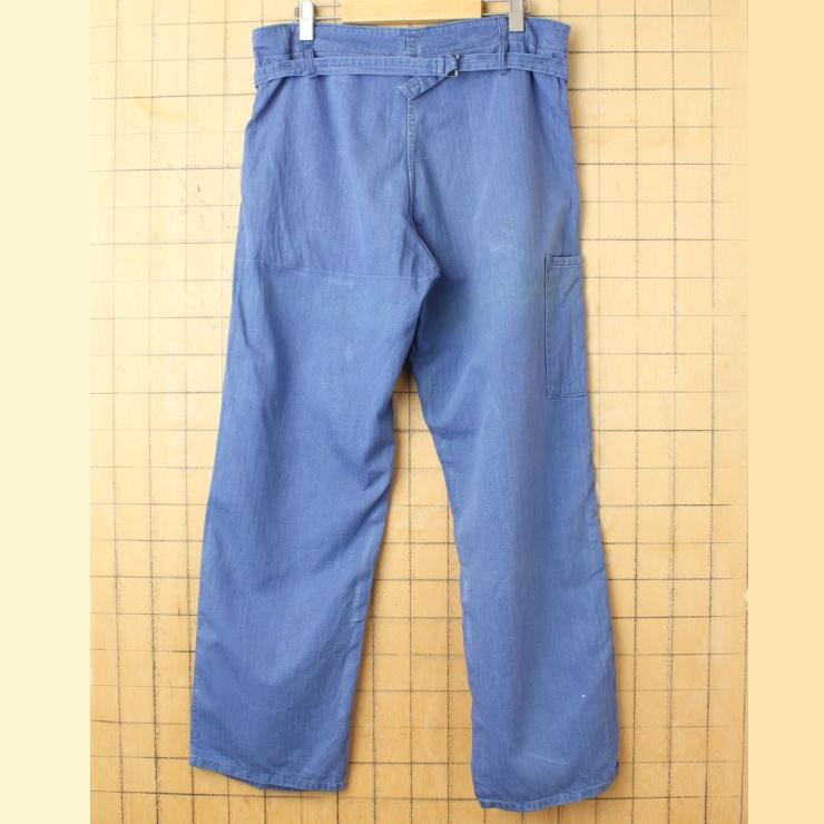 60s 70s ドイツ ヘリンボーン コットンツイル ワーク ペインター 60s 70s ドイツ ヘリンボーン コットンツイル ワーク ペインター