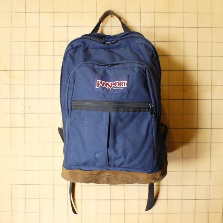 80s 90s USA製 JANSPORT ジャンスポーツ リュックサック ネイビー 