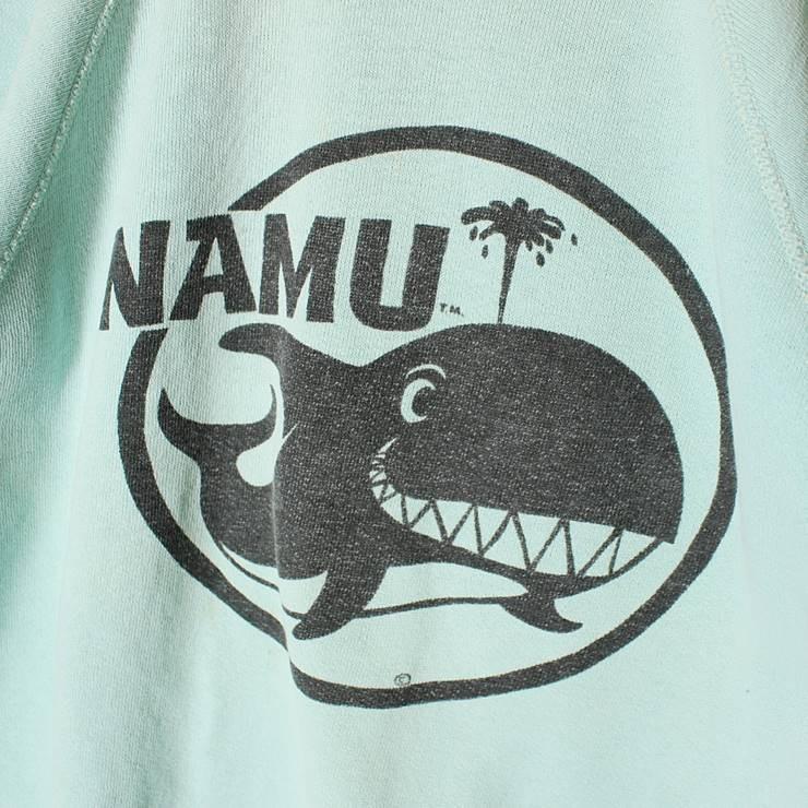 1960s USA製 NAMU 半袖 スウェット 染み込みプリント ブルー  