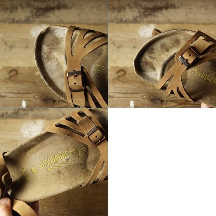 BIRKENSTOCK ビルケンシュトック BALI バリ ドイツ製 古着 ブラウン レザー サンダル 26cm レギュラー｜ataco-garage｜02