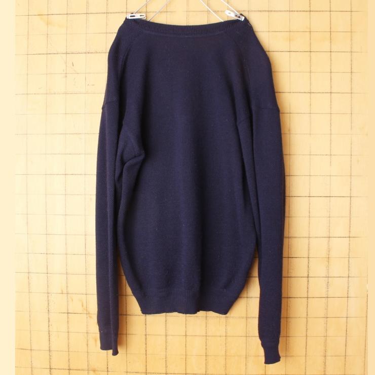 LACOSTE 80s フランス製 フレンチ ラコステ ウール ニット セーター V 