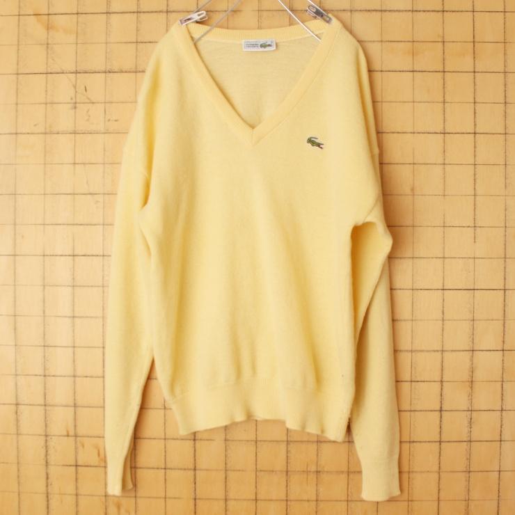 LACOSTE 70s 80s フランス製 フレンチ ラコステ ウール ニット 