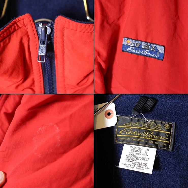 Eddie Bauer エディーバウアー USA製 80s 古着 レッド 裏地 Eddie Bauer エディーバウアー USA製 80s 古着 レッド 裏地