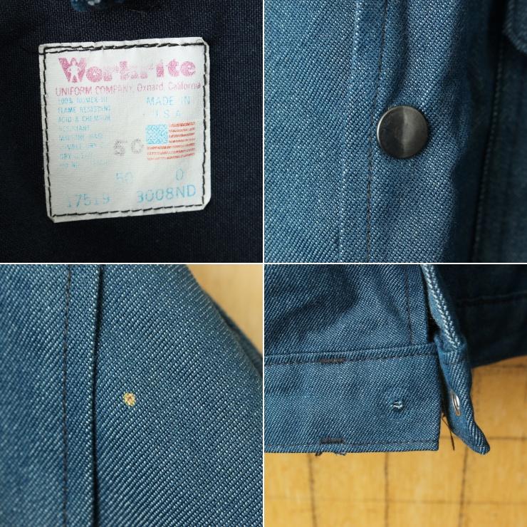ビッグサイズ 70s 80s USA製 Workrite デニム カバーオール ビッグサイズ 70s 80s USA製 Workrite デニム カバーオール