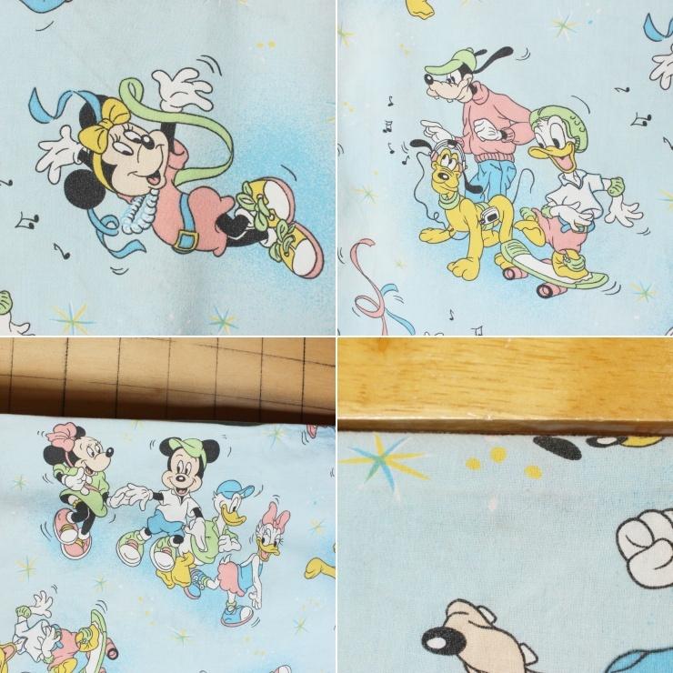 フランス製 ディズニーランド ミッキー ミニー ヴィンテージ シーツ  