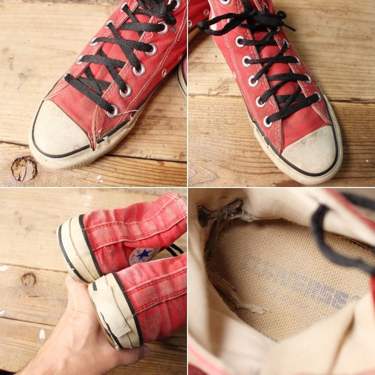 90s USA製 converse コンバース ALL STAR オールスター ハイカット スニーカー シューズ レディース23cm相当 レッド アメリカ古着 90s USA製 converse コンバース ALL STAR オールスター ハイカット スニーカー シューズ レディース23cm相当 レッド アメリカ古着
