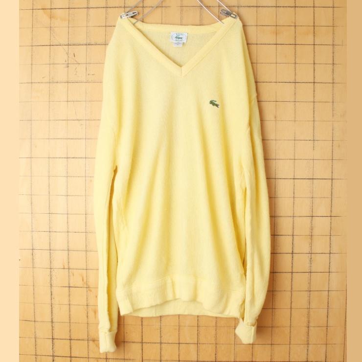 LACOSTE 70s 80s USA製 IZOD ラコステ アクリル セーター V LACOSTE 70s 80s USA製 IZOD ラコステ アクリル セーター V