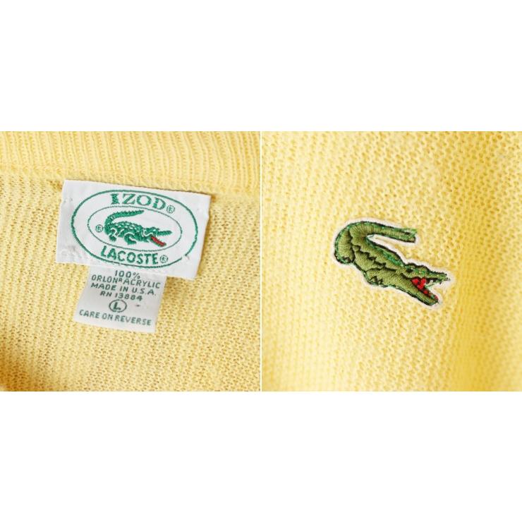 LACOSTE 70s 80s USA製 IZOD ラコステ アクリル セーター V LACOSTE 70s 80s USA製 IZOD ラコステ アクリル セーター V