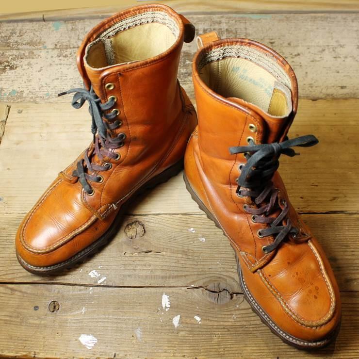 50s 60s KNAPP ナップ レザー ワーク ブーツ メンズ 28cm相当 シャーク 