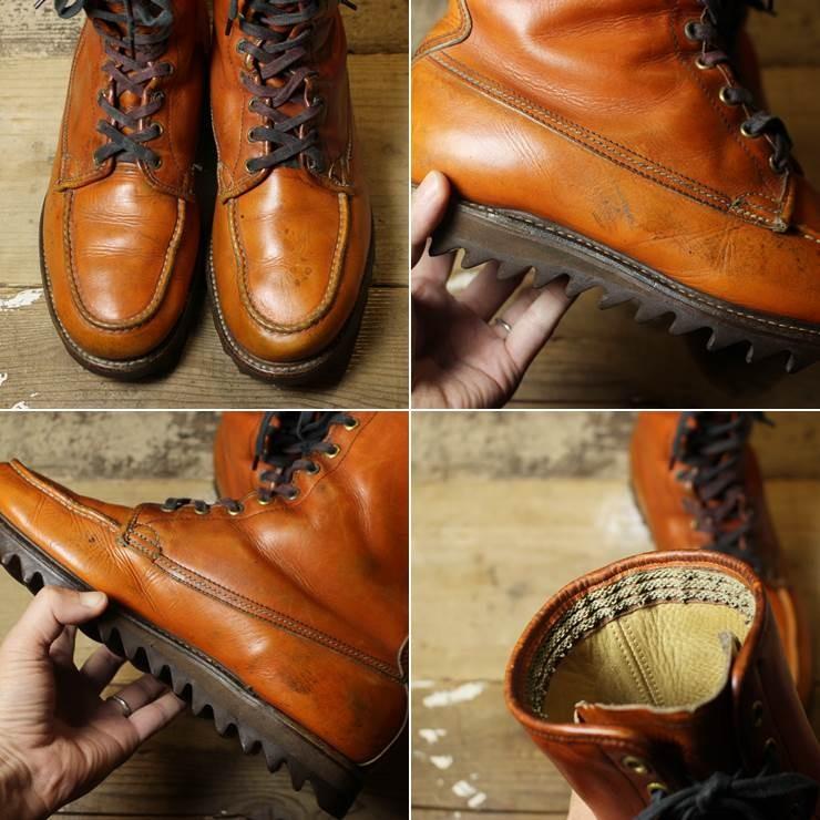 50s 60s KNAPP ナップ レザー ワーク ブーツ メンズ 28cm相当 シャーク 