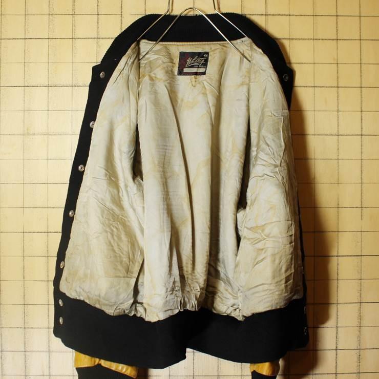 60s Whiting USA製 メルトンウール スタジャン 袖レザー 60s Whiting USA製 メルトンウール スタジャン 袖レザー
