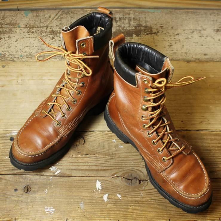 USA製 70s THOM McAN メンズ ワーク ブーツ 27cm相当 レザー 古着 トム  