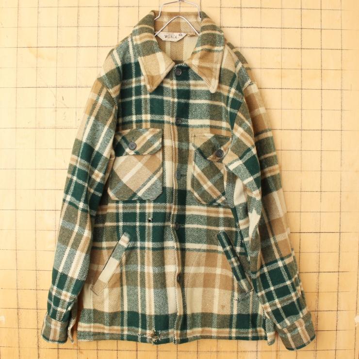 WOOLRICH 70s 80s USA Woolrich ウール チェック シャツ ジャケット 