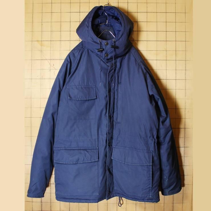 Cabela's ダウン ジャケット メンズM ネイビー ブルー フード付 Cabela's ダウン ジャケット メンズM ネイビー ブルー フード付