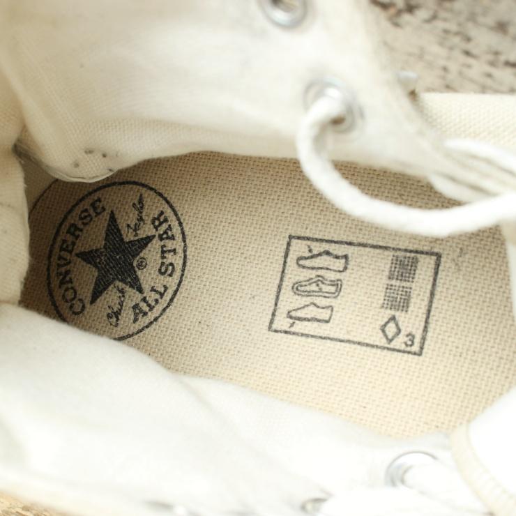 90s USA製 converse コンバース ALL STAR オールスター ハイカット スニーカー シューズ 25cm相当 ベージュ アメリカ古着 90s USA製 converse コンバース ALL STAR オールスター ハイカット スニーカー シューズ 25cm相当 ベージュ アメリカ古着