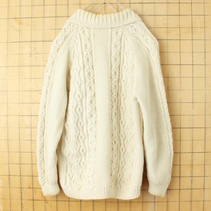 BLARNEY woollen Mills カーディガン アラン模様 刺繍