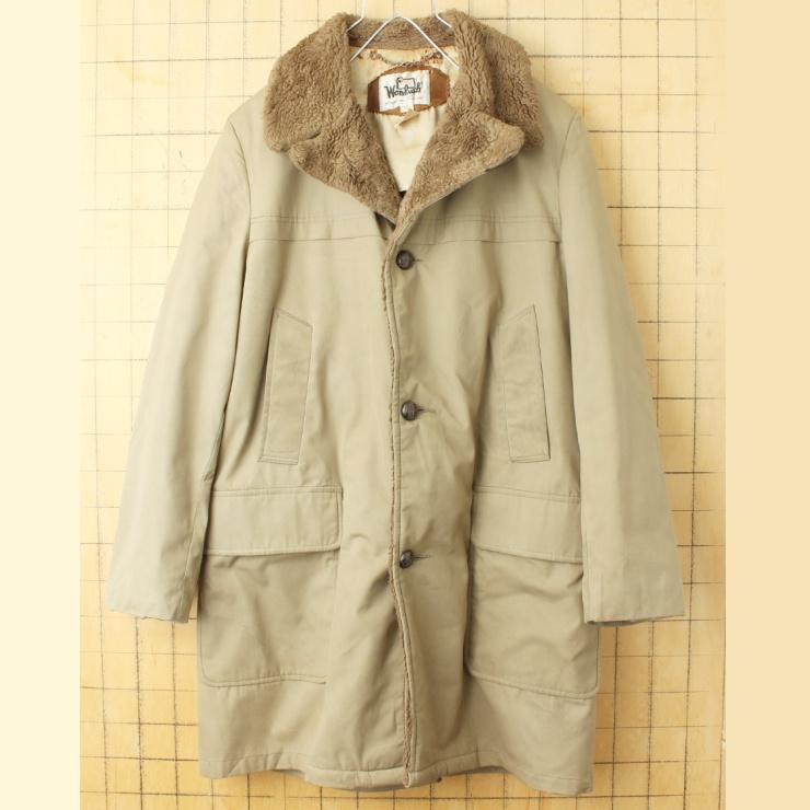 70s 80s USA Woolrich ウールリッチ ボアライナー コート ベージュ  
