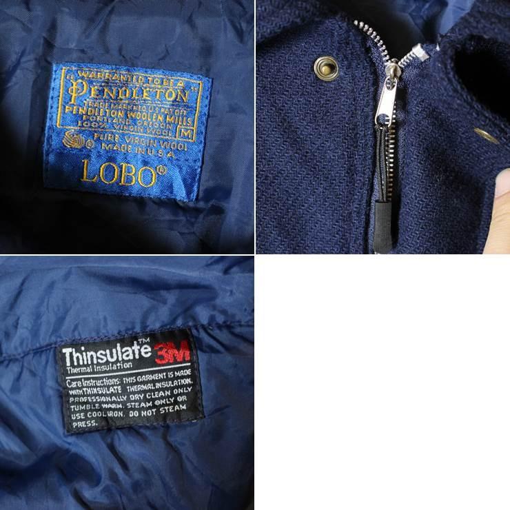 PENDLETON 70s USA製 LOBO ウール ジャケット ネイビー メンズM PENDLETON 70s USA製 LOBO ウール ジャケット ネイビー メンズM