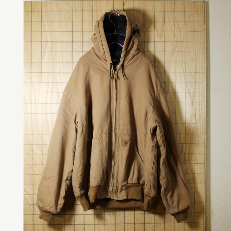 Carharttカーハート 古着 ブラウン 裏地中綿キルティング ダック