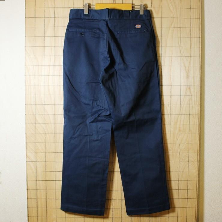 Dickies 80sUSA製古着 ネイビー TALON ワークパンツ w34l30 co-p-86｜ataco-garage｜04