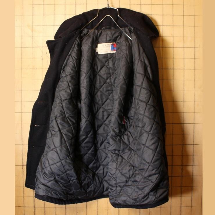 Schott N.Y.C 80s USA製 SCHOTT ショット ウール Pコート ブラック 
