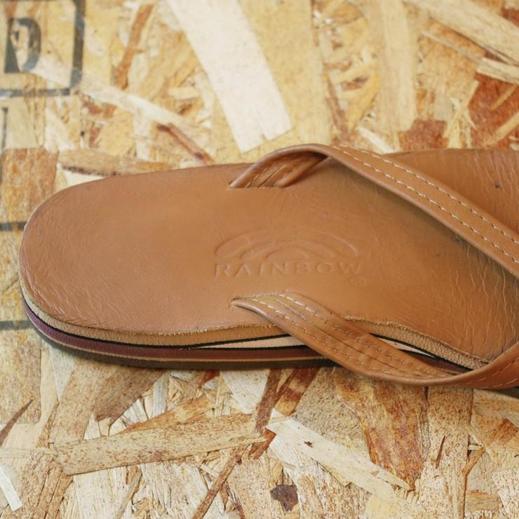 RAINBOW SANDALS クラシック タン ブラウンダブルミッドソール細め 