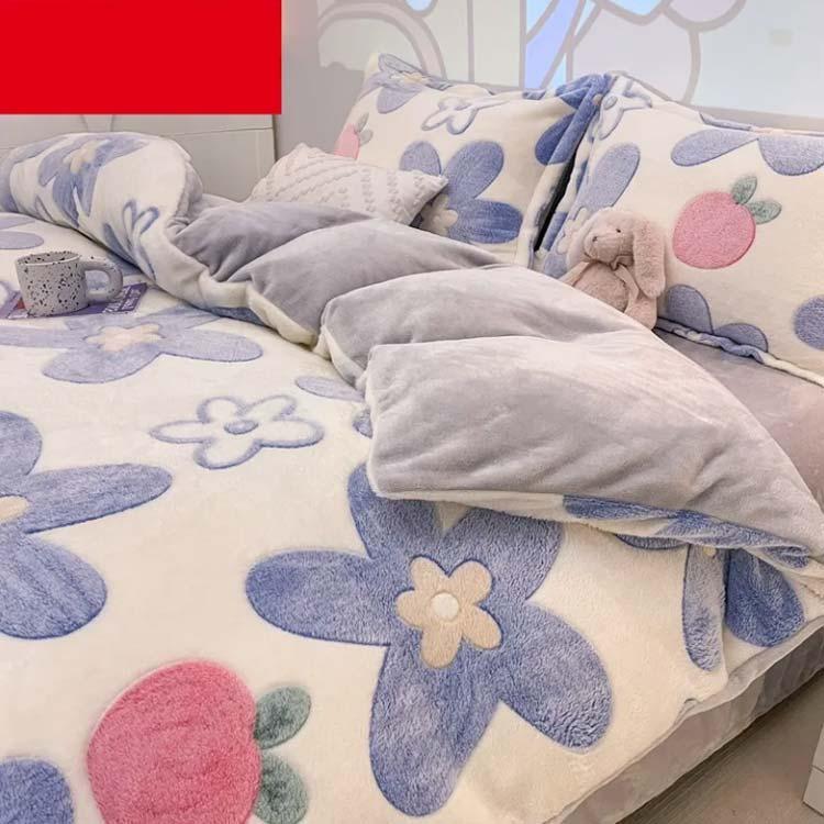 布団カバーセット 冬用 起毛 もこもこ 寝具カバーセット 3点セット