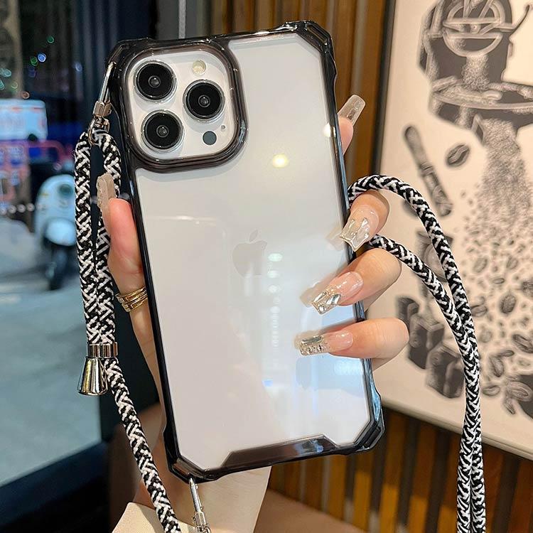 iPhone15 ケース iphone15 pro ストラップ 紐 スマホショルダー クリア