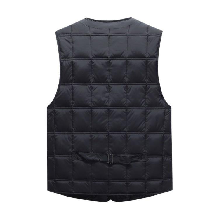 インナーダウン ベスト メンズ ダウンベスト Vネック ビジネス ライト