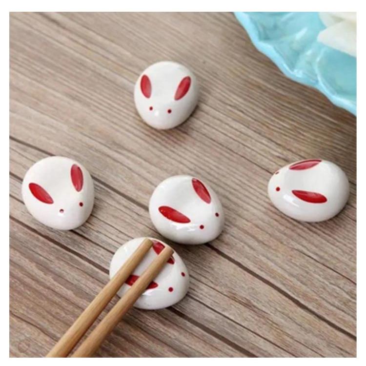 箸置き 4個セット ウサギ アニマル 動物 可愛い 陶器 おしゃれ 箸 置き