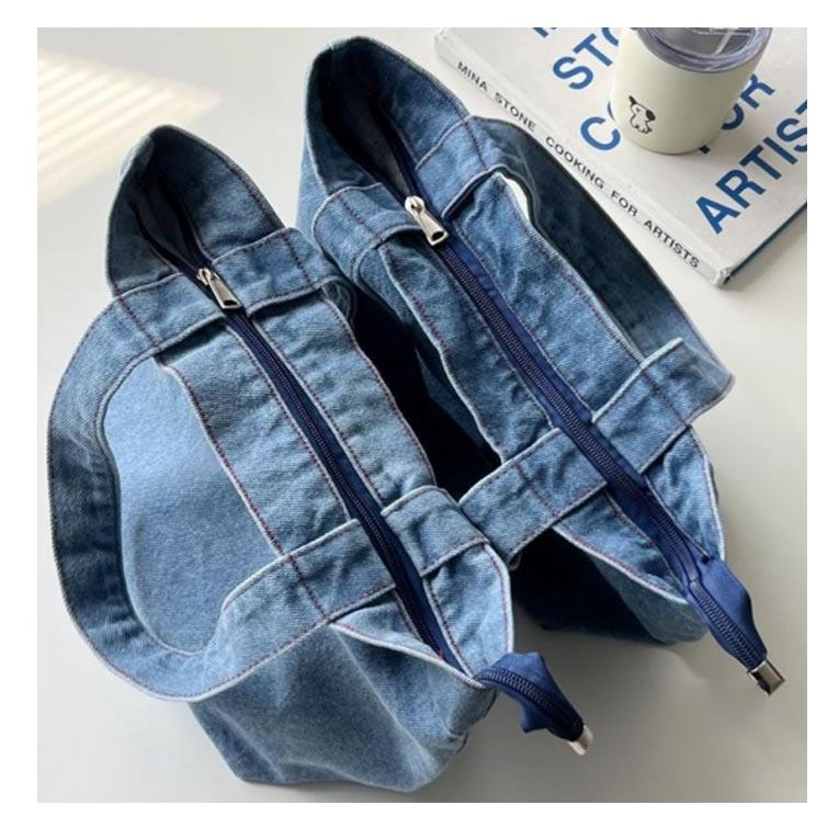 デニム トートバッグ サブバッグ ミニトート 刺繍入り クマ デニム トートバッグ サブバッグ ミニトート 刺繍入り クマ
