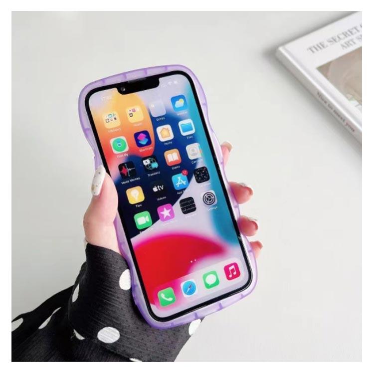 iPhoneケース 2個セット iPhone15ケース クリア くねくねケース
