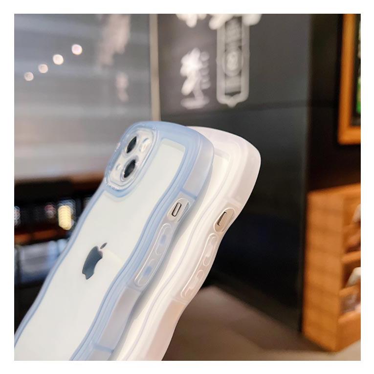 iPhoneケース 15 クリア ウェーブ スマホケース ショルダー 肩掛け iPhoneケース 2個セット iPhone15ケース スマホショルダー ストラップ