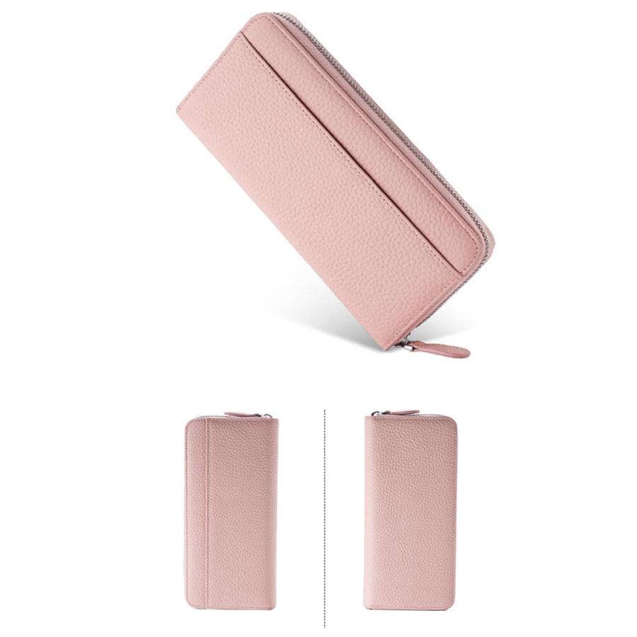 牛革 長財布 レディース 本革 薄い 大容量 スキミング防止 財布 二つ折