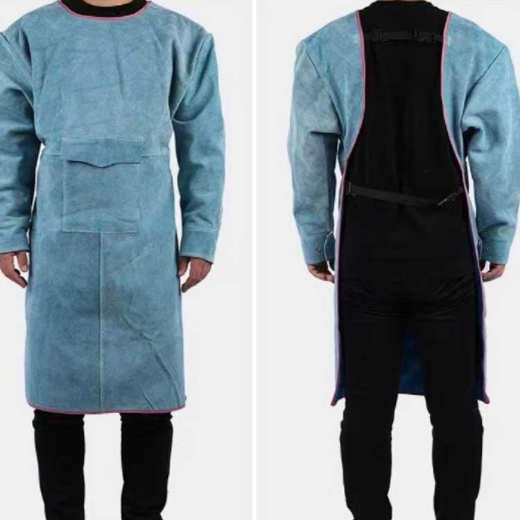 溶接エプロン 作業 革 レザー 溶接用 溶接防護服 作業服 電気溶接 断熱