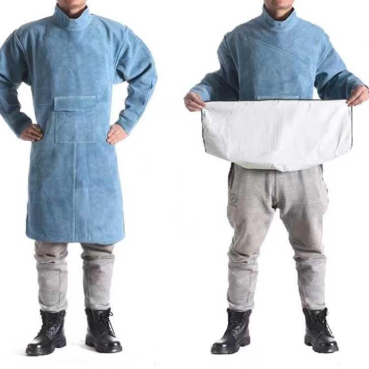溶接エプロン 作業 革 レザー 溶接用 溶接防護服 作業服 電気溶接 断熱