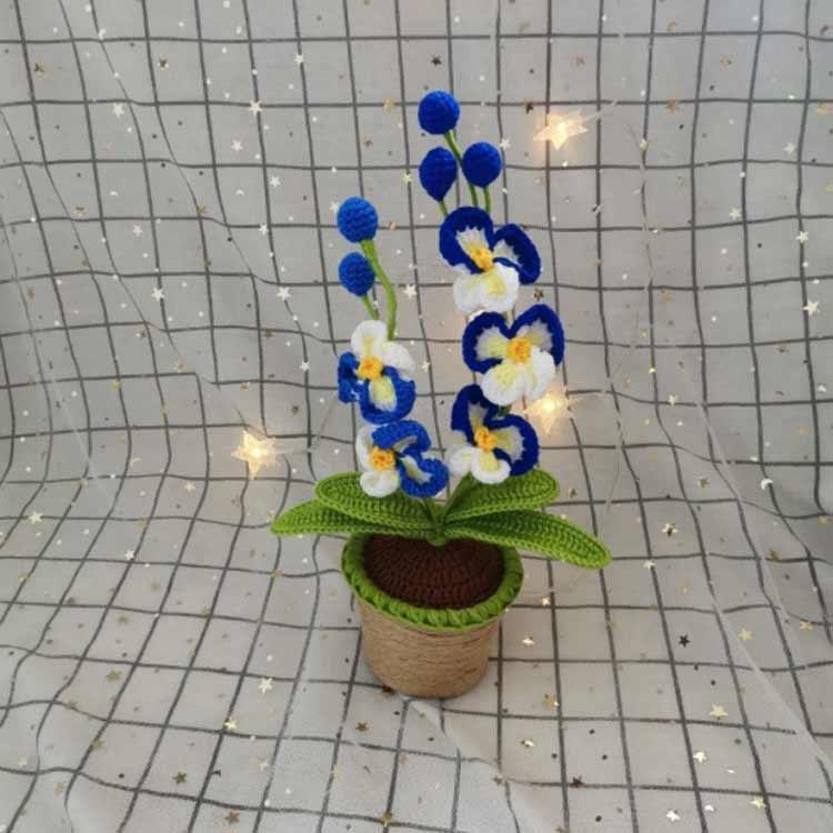 胡蝶蘭 造花 かぎ針編み 完成品 ぬいぐるみ花束 編み物 枯れない花 毛