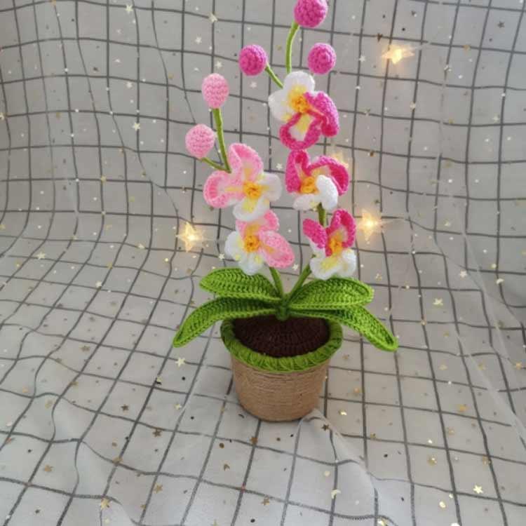胡蝶蘭 造花 かぎ針編み 完成品 ぬいぐるみ花束 編み物 枯れない花 毛