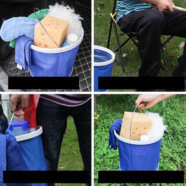 洗車用 バケツ 折りたたみ式 11L アウトドア・キャンプ・お釣り 多機能 ブルー |  | 04