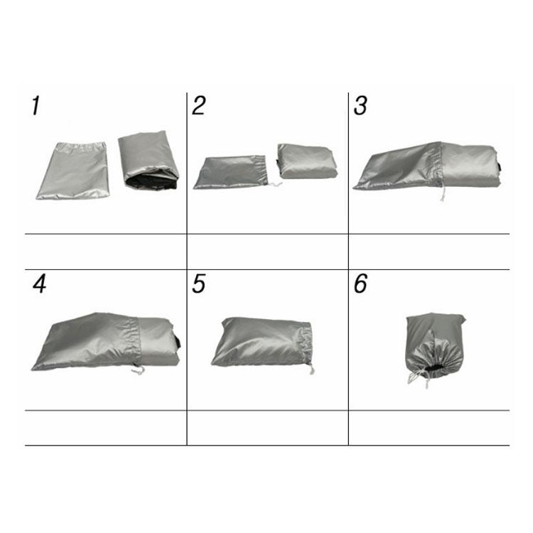 自転車カバー 撥水加工 シルバーコーティング UVカット 厚手 雨避け UV加工 盗難防止 210Dオックスフォード ロックホール/収納袋付 シルバー |  | 11