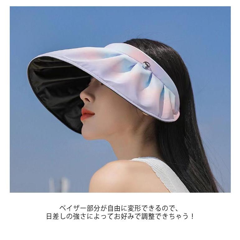2wayで使える サンバイザー カチューシャ 折りたたみ レディース uv