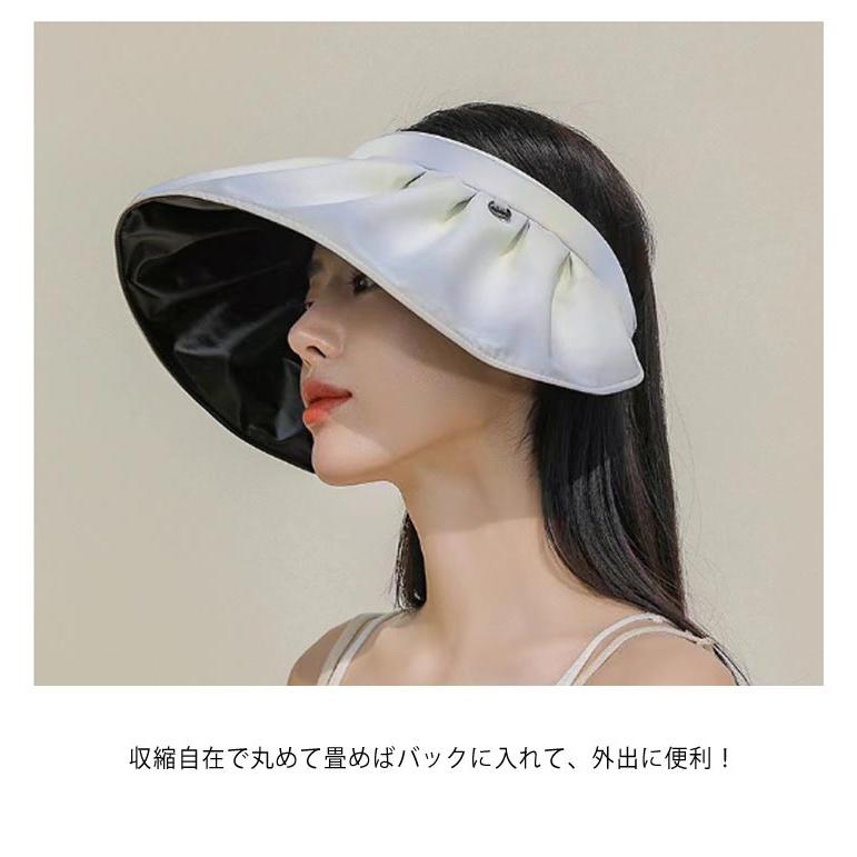 2wayで使える サンバイザー カチューシャ 折りたたみ レディース uv