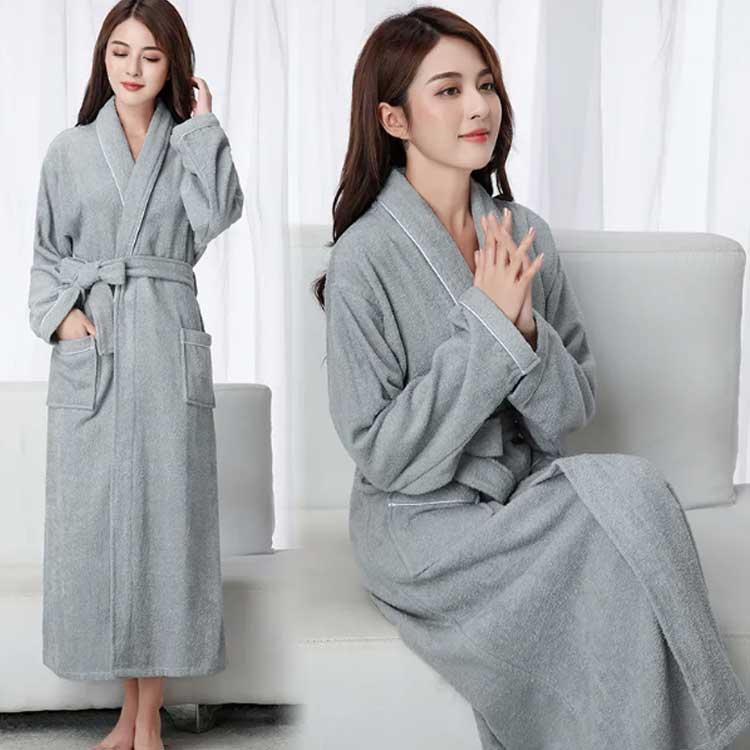 送料無料 バスローブ ガウン 綿100％ タオル生地 フード付き 超吸水 部屋着 ルームウェア ホテル お風呂 サウナ コットン 大人 メンズ レディース 男女兼用 ストライプ 黒白 楽天海外通販 バスローブ メンズ レディース 綿100% 吸水 タオル地 軽量 男女兼用