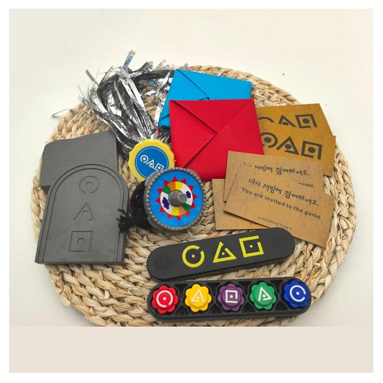 韓国 5種セット Gonggi コマ回し ゲームセット めんこ遊び 韓国伝統の