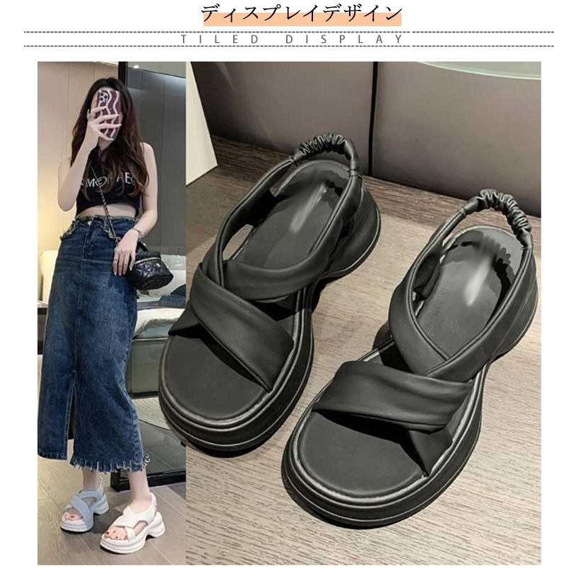 ビーチ サンダル 幅広 柔らかい レディース 軽量 厚底 靴 スポーツ