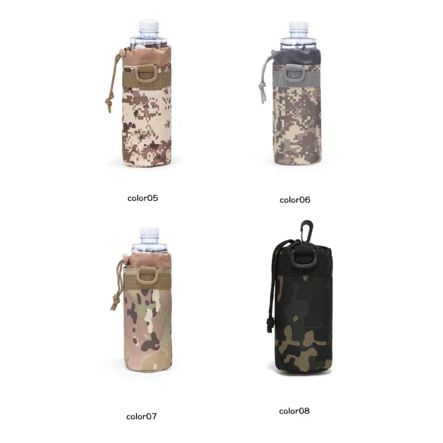 500ml 水筒カバー ペットボトルホルダー ウエストポーチ 登山 腰掛け