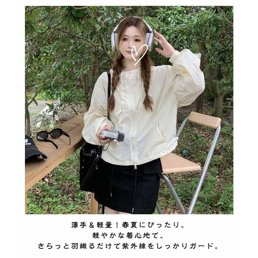 ライトアウター レディース 春 夏 吸水速乾 薄手 フード付き 春 ラッシュガード 薄手 ライトアウター レディース
