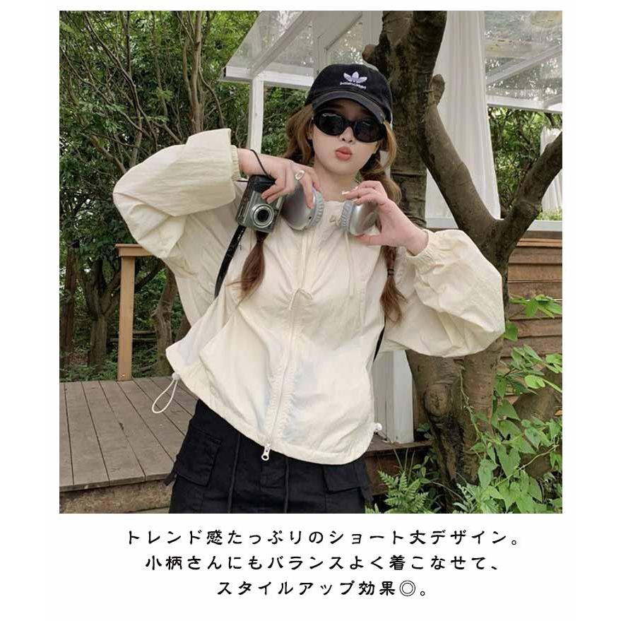 フード付き 春 ラッシュガード 薄手 ライトアウター レディース