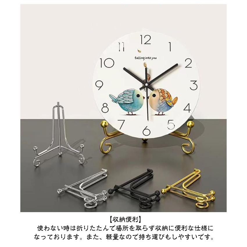 置き時計 絵皿 時計スタンド 展示 皿立て ディスプレイスタンド 皿たて