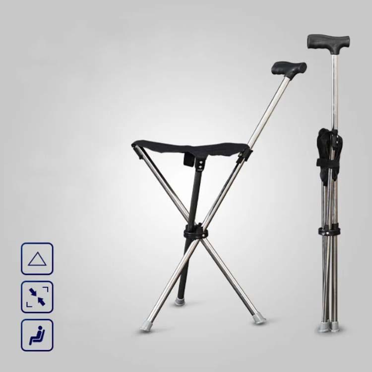 ステッキチェア 耐荷重150kg 折りたたみ 座れるステッキ 折り畳み杖